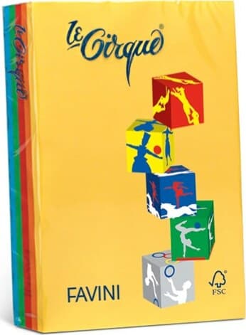 Carta Le Cirque - A4 - 160 gr - mix 5 colori intensi - Favini - conf. 250 fogli Casa e cucina/Hobby creativi/Carta e lavorazione della carta/Carta/Carta decorativa Eurocartuccia - Pavullo, Commerciovirtuoso.it