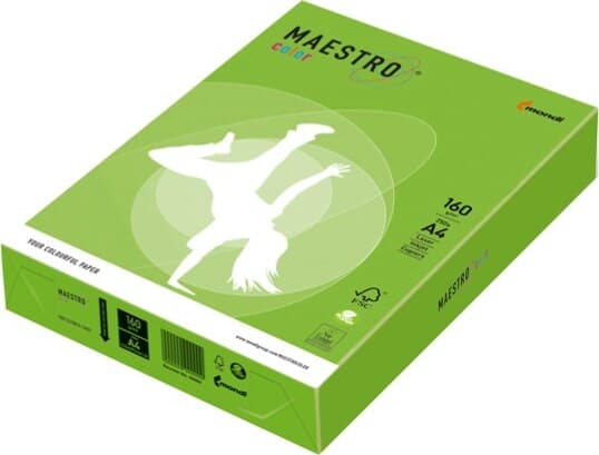 Carta Maestro Color - A4 - 160 gr - verde forte MA42 - Mondi - conf. 250 fogli Casa e cucina/Hobby creativi/Carta e lavorazione della carta/Carta/Carta decorativa Eurocartuccia - Pavullo, Commerciovirtuoso.it