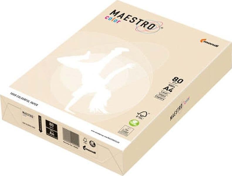 Carta Maestro Color - A4 - 80 gr - avorio-crema tenue CR20 - Mondi - conf. 500 fogli Casa e cucina/Hobby creativi/Carta e lavorazione della carta/Carta/Carta decorativa Eurocartuccia - Pavullo, Commerciovirtuoso.it
