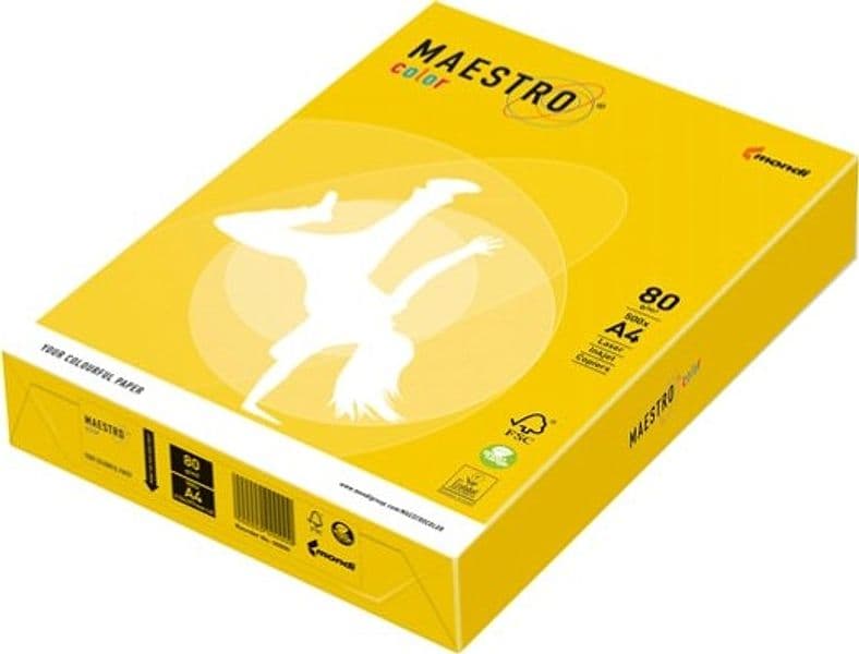 Carta Maestro Color - A4 - 80 gr - giallo forte IG50 - Mondi - conf. 500 fogli Casa e cucina/Hobby creativi/Carta e lavorazione della carta/Carta/Carta decorativa Eurocartuccia - Pavullo, Commerciovirtuoso.it