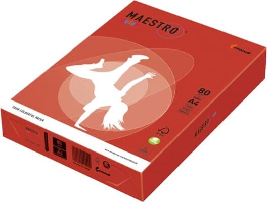 Carta Maestro Color - A4 - 80 gr - rosso forte CO44 - Mondi - conf. 500 fogli Casa e cucina/Hobby creativi/Carta e lavorazione della carta/Carta/Carta decorativa Eurocartuccia - Pavullo, Commerciovirtuoso.it
