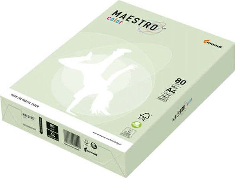 Carta Maestro Color - A4 - 80 gr - verde tenue GN27 - Mondi - conf. 500 fogli Casa e cucina/Hobby creativi/Carta e lavorazione della carta/Carta/Carta decorativa Eurocartuccia - Pavullo, Commerciovirtuoso.it