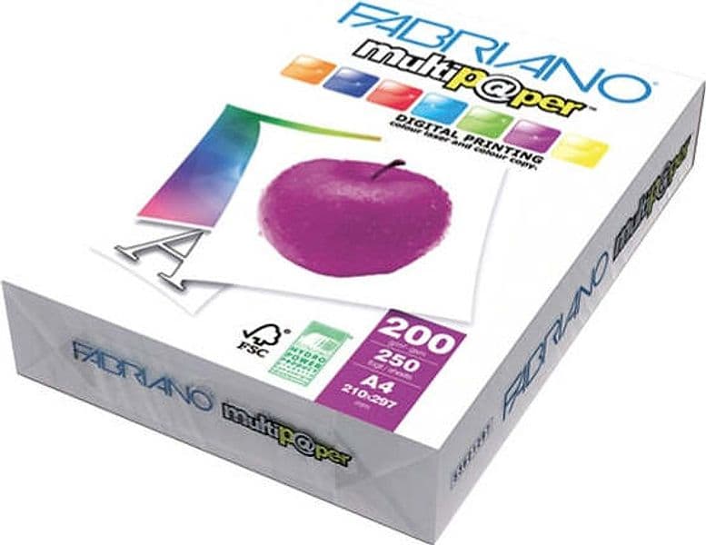 Carta Multipaper - A4 - 200 gr - bianco - Fabriano - conf. 250 fogli Cancelleria e prodotti per ufficio/Carta blocchi e quaderni/Carta/Carta per fotocopiatrici e stampanti/Carta per fotocopiatrice e multiuso Eurocartuccia - Pavullo, Commerciovirtuoso.it