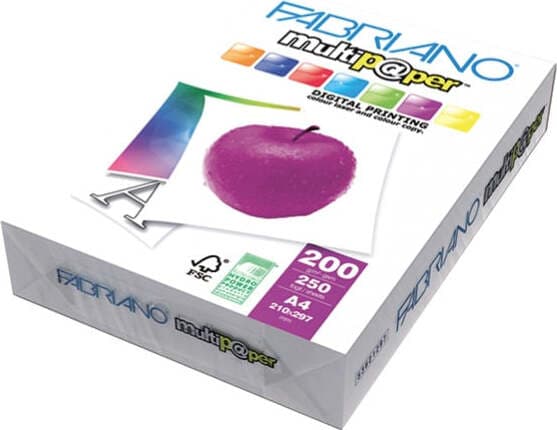 Carta Multipaper - A4 - 200 gr - bianco - Fabriano - conf. 250 fogli Cancelleria e prodotti per ufficio/Carta blocchi e quaderni/Carta/Carta per fotocopiatrici e stampanti/Carta per fotocopiatrice e multiuso Eurocartuccia - Pavullo, Commerciovirtuoso.it