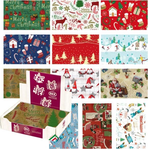 Carta regalo - raso - Country Natale - 70 x 100 cm - Rex Sadoch - scatola 100 fogli Casa e cucina/Hobby creativi/Articoli per confezioni regalo/Carta da regalo Eurocartuccia - Pavullo, Commerciovirtuoso.it