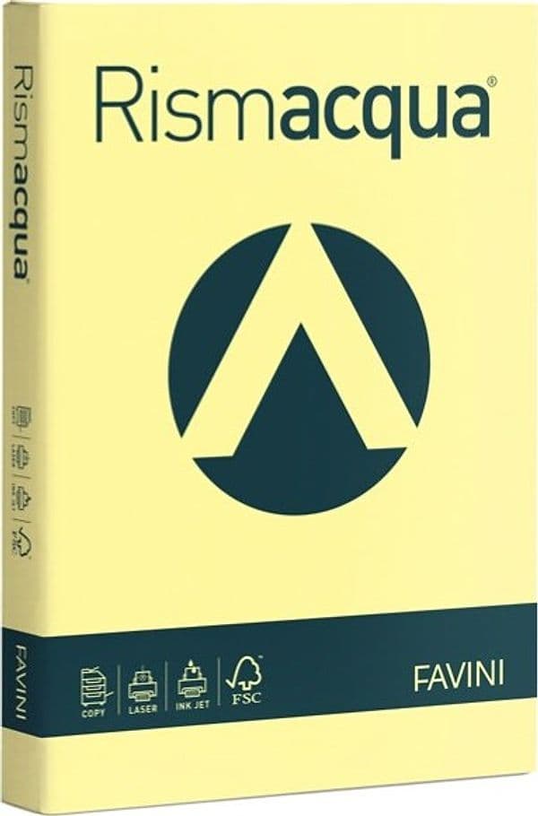 Carta Rismacqua - A3 - 200 gr - giallo chiaro 07 - Favini - conf. 125 fg Casa e cucina/Hobby creativi/Carta e lavorazione della carta/Carta/Carta decorativa Eurocartuccia - Pavullo, Commerciovirtuoso.it