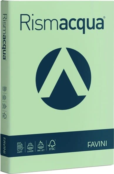 Carta Rismacqua - A4 - 200 gr - verde chiaro 09 - Favini - conf. 125 fogli Casa e cucina/Hobby creativi/Carta e lavorazione della carta/Carta/Carta decorativa Eurocartuccia - Pavullo, Commerciovirtuoso.it