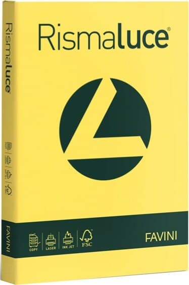 Carta Rismaluce - A4 - 140 gr - giallo sole 53 - Favini - conf. 200 fogli Casa e cucina/Hobby creativi/Carta e lavorazione della carta/Carta/Carta decorativa Eurocartuccia - Pavullo, Commerciovirtuoso.it