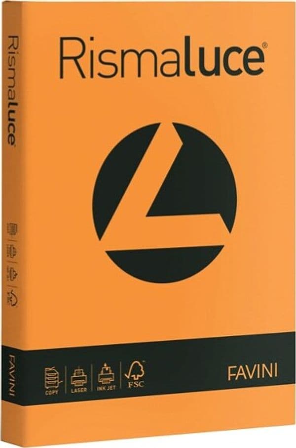 Carta Rismaluce - A4 - 200 gr - arancio 56 - Favini - conf. 125 fogli Casa e cucina/Hobby creativi/Carta e lavorazione della carta/Carta/Carta decorativa Eurocartuccia - Pavullo, Commerciovirtuoso.it