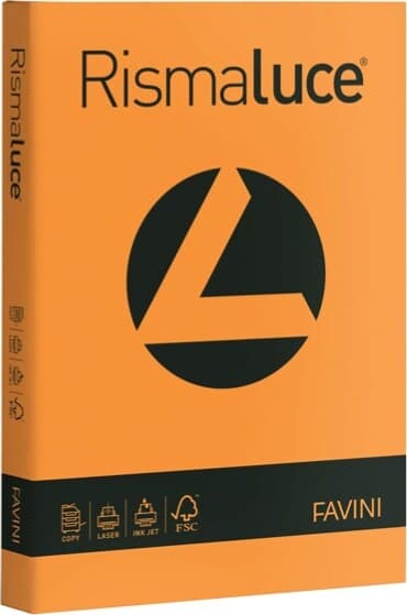 Carta Rismaluce - A4 - 200 gr - arancio 56 - Favini - conf. 125 fogli Casa e cucina/Hobby creativi/Carta e lavorazione della carta/Carta/Carta decorativa Eurocartuccia - Pavullo, Commerciovirtuoso.it