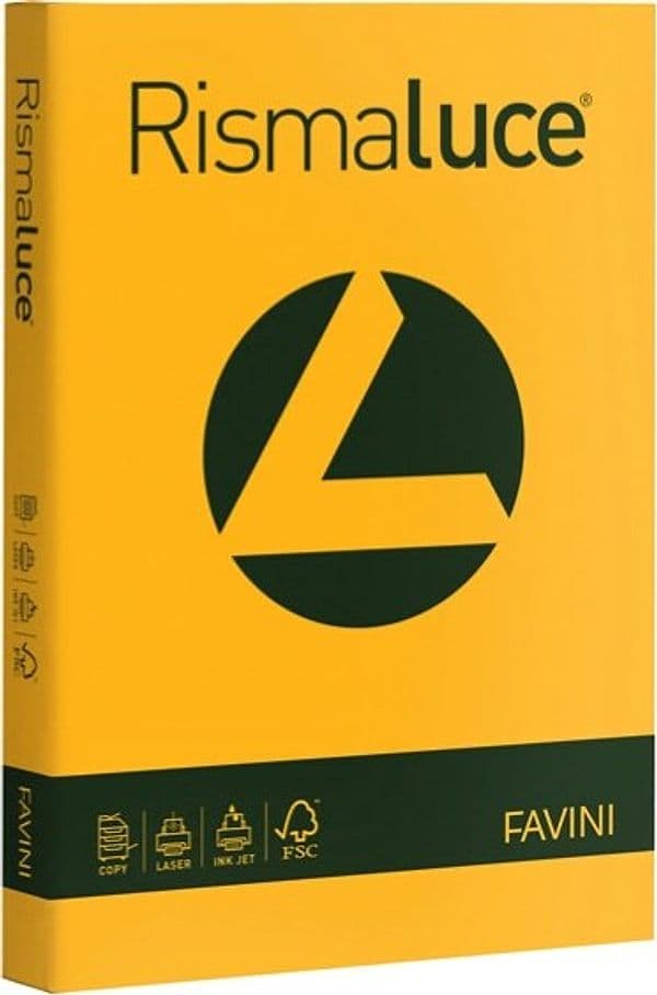 Carta Rismaluce - A4 - 200 gr - giallo oro 52 - Favini - conf. 125 fogli Casa e cucina/Hobby creativi/Carta e lavorazione della carta/Carta/Carta decorativa Eurocartuccia - Pavullo, Commerciovirtuoso.it