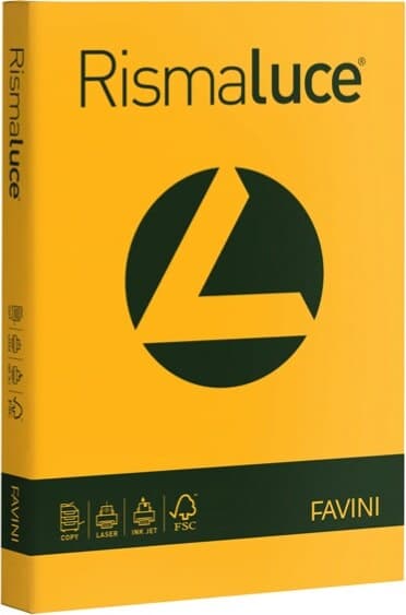 Carta Rismaluce - A4 - 200 gr - giallo oro 52 - Favini - conf. 125 fogli Casa e cucina/Hobby creativi/Carta e lavorazione della carta/Carta/Carta decorativa Eurocartuccia - Pavullo, Commerciovirtuoso.it