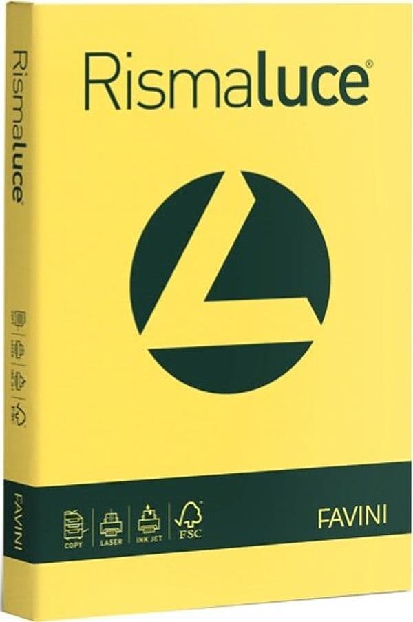 Carta Rismaluce - A4 - 200 gr - giallo sole 53 - Favini - conf. 125 fogli Casa e cucina/Hobby creativi/Carta e lavorazione della carta/Carta/Carta decorativa Eurocartuccia - Pavullo, Commerciovirtuoso.it