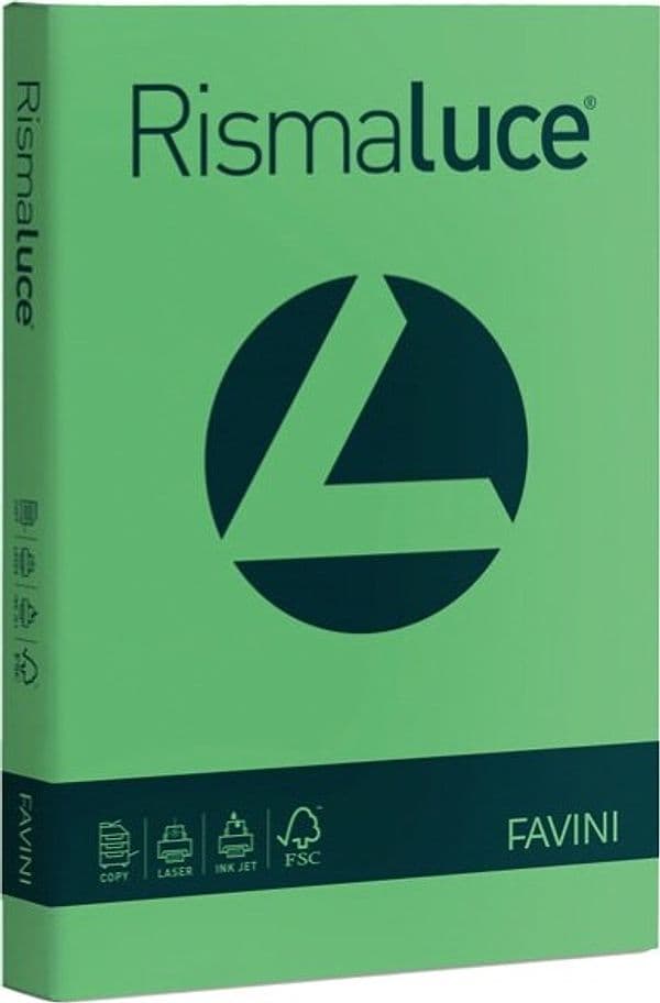 Carta Rismaluce - A4 - 200 gr - verde 60 - Favini - conf. 125 fogli Casa e cucina/Hobby creativi/Carta e lavorazione della carta/Carta/Carta decorativa Eurocartuccia - Pavullo, Commerciovirtuoso.it