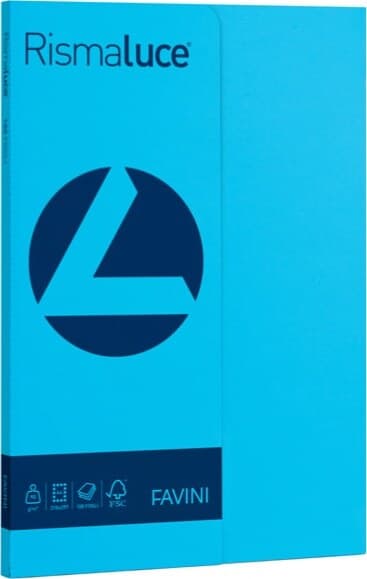 Carta Rismaluce Small - A4 - 90 gr - azzurro 55 - Favini - conf. 100 fogli Casa e cucina/Hobby creativi/Carta e lavorazione della carta/Carta/Carta decorativa Eurocartuccia - Pavullo, Commerciovirtuoso.it