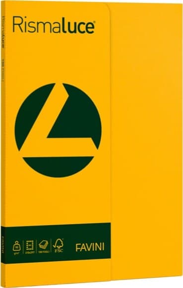 Carta Rismaluce Small - A4 - 90 gr - giallo oro 52 - Favini - conf. 100 fogli Casa e cucina/Hobby creativi/Carta e lavorazione della carta/Carta/Carta decorativa Eurocartuccia - Pavullo, Commerciovirtuoso.it