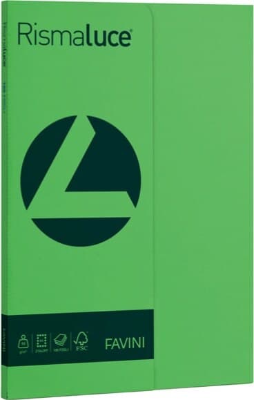 Carta Rismaluce Small - A4 - 90 gr - verde 60 - Favini - conf. 100 fogli Casa e cucina/Hobby creativi/Carta e lavorazione della carta/Carta/Carta decorativa Eurocartuccia - Pavullo, Commerciovirtuoso.it