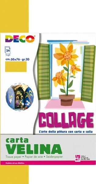 Carta velina - 50 x 76 cm - oro - Deco - busta 24 fogli Casa e cucina/Hobby creativi/Carta e lavorazione della carta/Carta/Carta crespa Eurocartuccia - Pavullo, Commerciovirtuoso.it