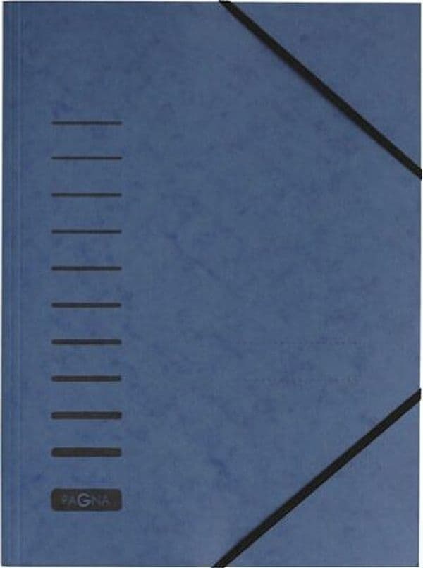 Cartella 3 lembi - con elastico - cartoncino - A4 - blu - Pagna Cancelleria e prodotti per ufficio/Archivio ufficio e accessori per scrivania/Archivio ufficio/Cartelle/Cartelle portadocumenti Eurocartuccia - Pavullo, Commerciovirtuoso.it