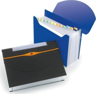 Cartella a soffietto Optima - 13 tasche - 23x33 cm - blu - Rexel Cancelleria e prodotti per ufficio/Archivio ufficio e accessori per scrivania/Archivio ufficio/Cartelle/Cartelle portadocumenti Eurocartuccia - Pavullo, Commerciovirtuoso.it