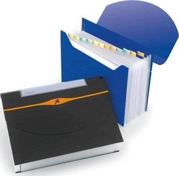 Cartella a soffietto Optima - 13 tasche - 23x33 cm - nero - Rexel Cancelleria e prodotti per ufficio/Archivio ufficio e accessori per scrivania/Archivio ufficio/Cartelle/Cartelle portadocumenti Eurocartuccia - Pavullo, Commerciovirtuoso.it