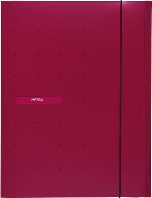 Cartellina 3 lembi Matrix - con elastico - PPL - 24x33 cm - rosso porpora - Favorit Cancelleria e prodotti per ufficio/Archivio ufficio e accessori per scrivania/Archivio ufficio/Cartelle/Cartelle a soffietto espandibili Eurocartuccia - Pavullo, Commerciovirtuoso.it