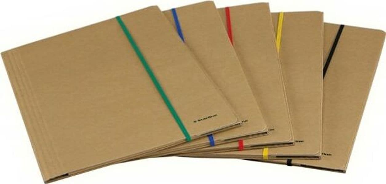 Cartellina con elastico - cartoncino FSC - 3 lembi - elastico colorato piatto da 5 mm - 25x35 cm - avana - Starline Cancelleria e prodotti per ufficio/Archivio ufficio e accessori per scrivania/Archivio ufficio/Cartelle/Cartelle portadocumenti Eurocartuccia - Pavullo, Commerciovirtuoso.it