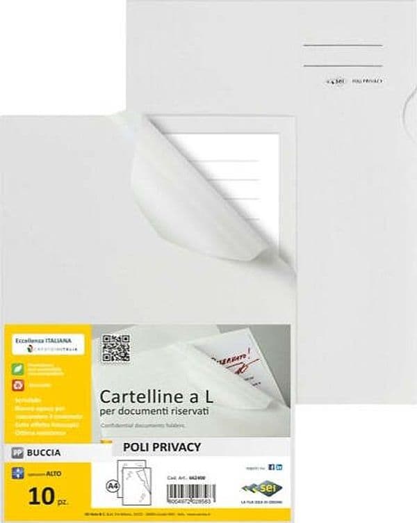Cartelline a L Poli Privacy - per documenti riservati - Sei Rota Cancelleria e prodotti per ufficio/Archivio ufficio e accessori per scrivania/Archivio ufficio/Cartelle/Cartelle portadocumenti Eurocartuccia - Pavullo, Commerciovirtuoso.it
