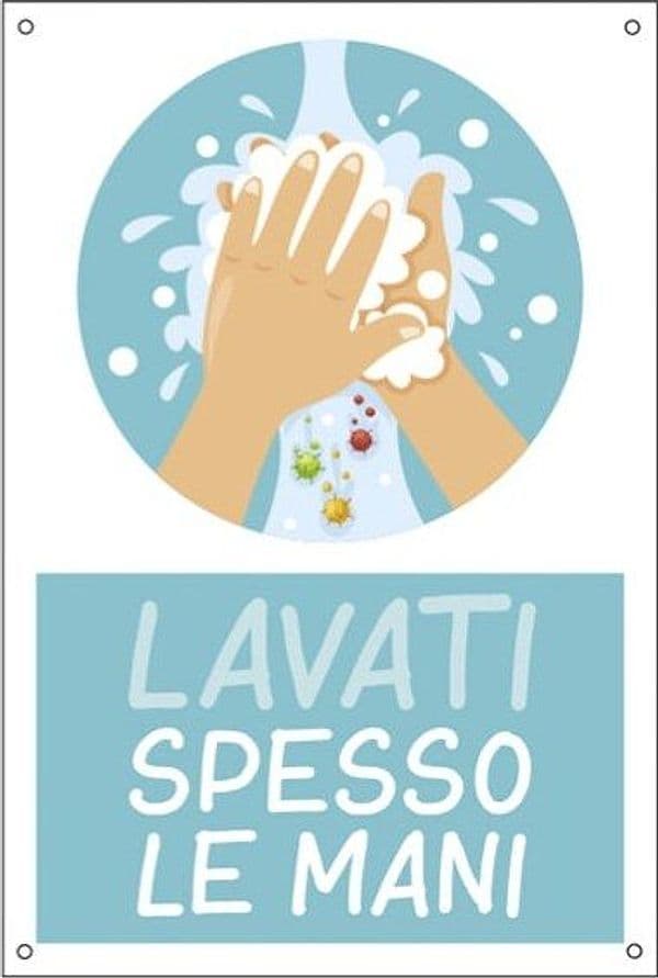 Cartello alluminio - 20x30 cm - ''LAVATI SPESSO LE MANI'' - per bambini - Cartelli Segnalatori Fai da te/Sicurezza e protezione/Attrezzature per sicurezza sul lavoro/Segnaletica antinfortunistica Eurocartuccia - Pavullo, Commerciovirtuoso.it