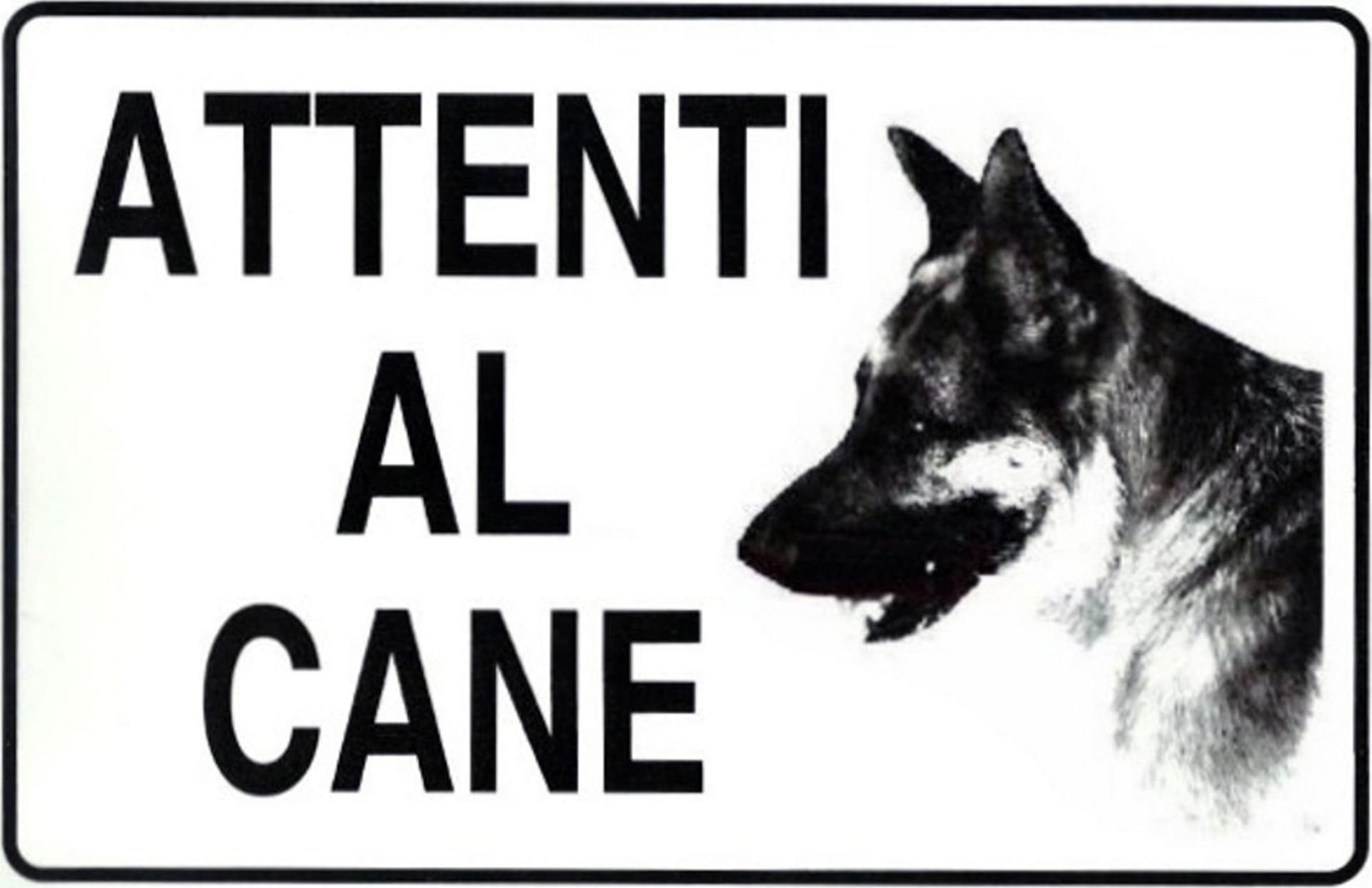 Cartello Attenti Al Cane 20x30 Cm Pvc Rigido Adesivo Segnaletica Sicurezza Trade Shop italia - Napoli, Commerciovirtuoso.it