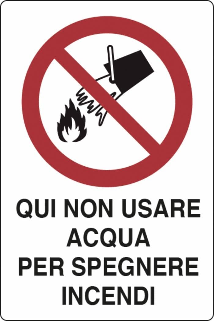 Cartello segnaletica "no acqua" in alluminio 30x20 confezione da 3 pezzi in Segnaletica antinfortunistica GardenStore - Novellara, commercioVirtuoso.it