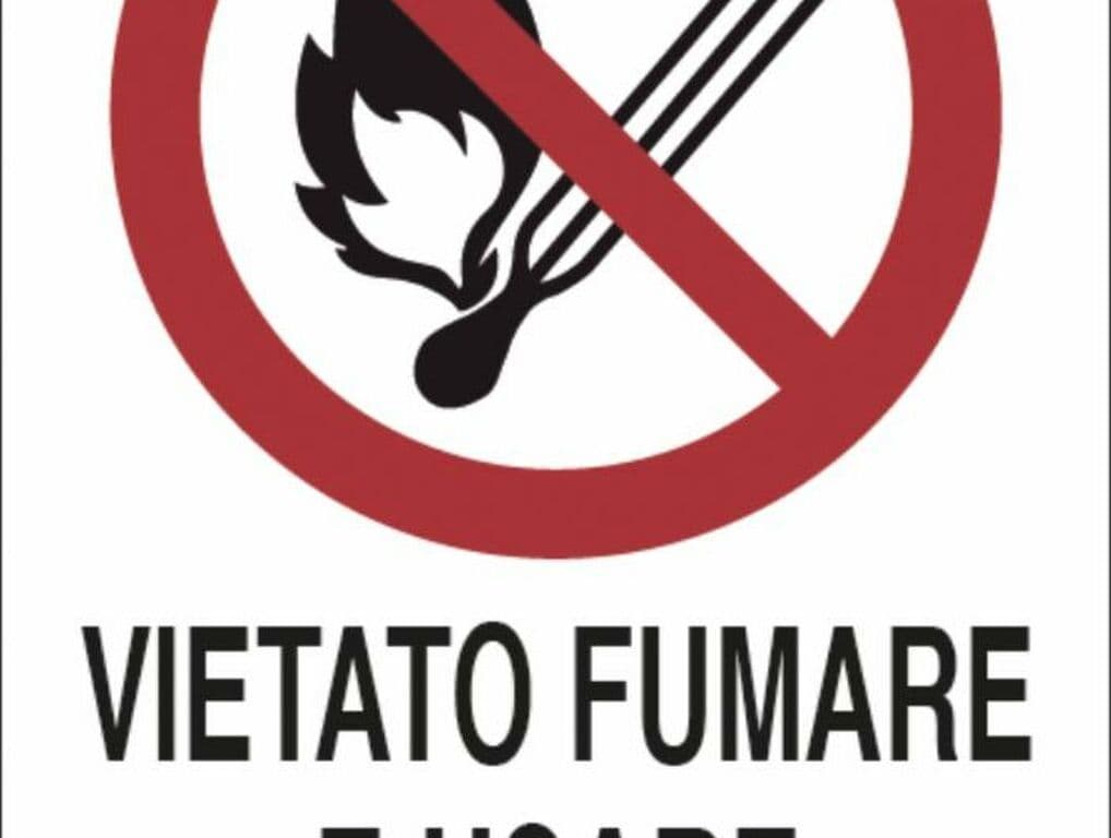 Cartello segnaletica "vietato fumare e usare fiamme libere" 30x20 in Segnaletica antinfortunistica GardenStore - Novellara, commercioVirtuoso.it