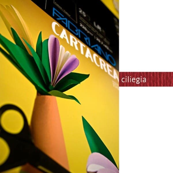 Cartoncino CartaCrea - 35x50cm - 220gr - ciliegia - Fabriano - blister 10 fogli Casa e cucina/Hobby creativi/Carta e lavorazione della carta/Carta/Cartoncino colorato Eurocartuccia - Pavullo, Commerciovirtuoso.it
