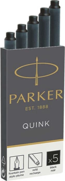 Cartucce quink permanente - nero - Paker - scatola 5 pezzi Cancelleria e prodotti per ufficio/Penne matite scrittura e correzione/Penne e ricariche/Penne stilografiche Eurocartuccia - Pavullo, Commerciovirtuoso.it