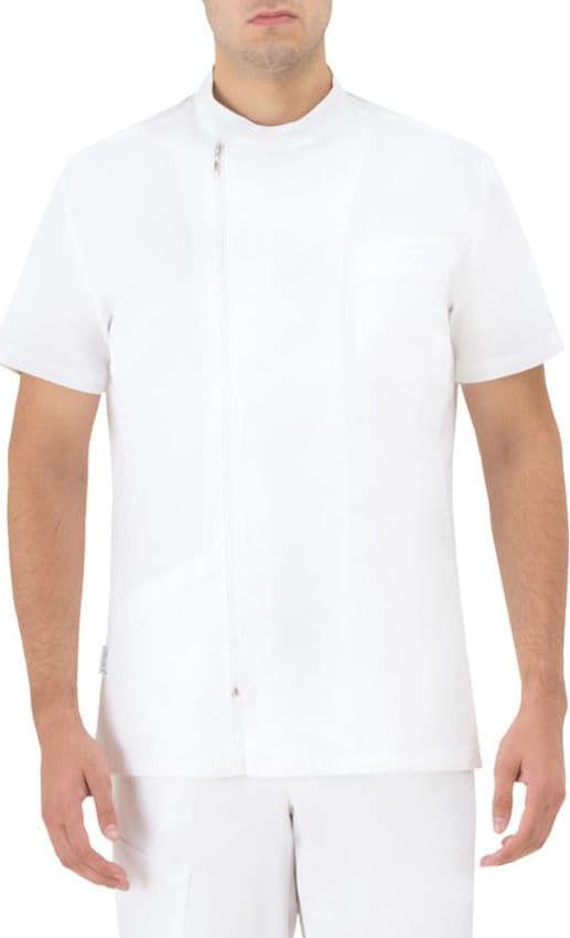 Casacca Ruggero Bianco Manica Corta Casacca Uomo Medico Farmacista Dentista Infermiere Asa Oss in Uniformi sanitarie - giacche Dresswork - Como, commercioVirtuoso.it