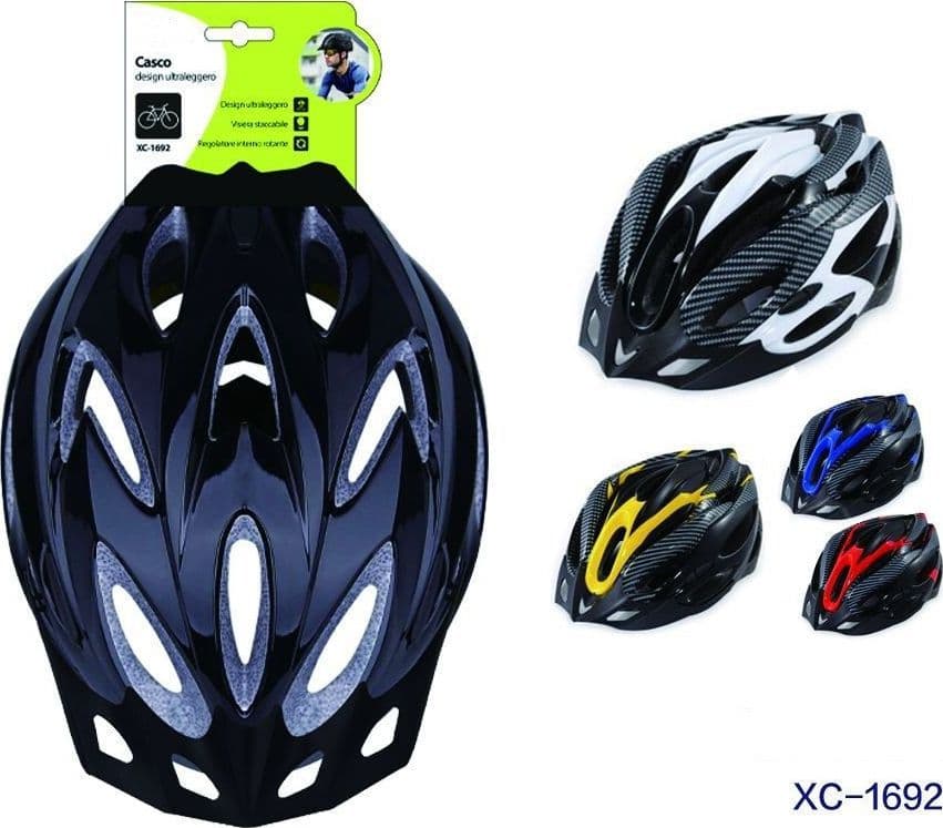 CASCO DESIGN ULTRALEGGERO CON VISIERA RIMOVIBILE REGOLATORE DI TAGLIA XC-1692