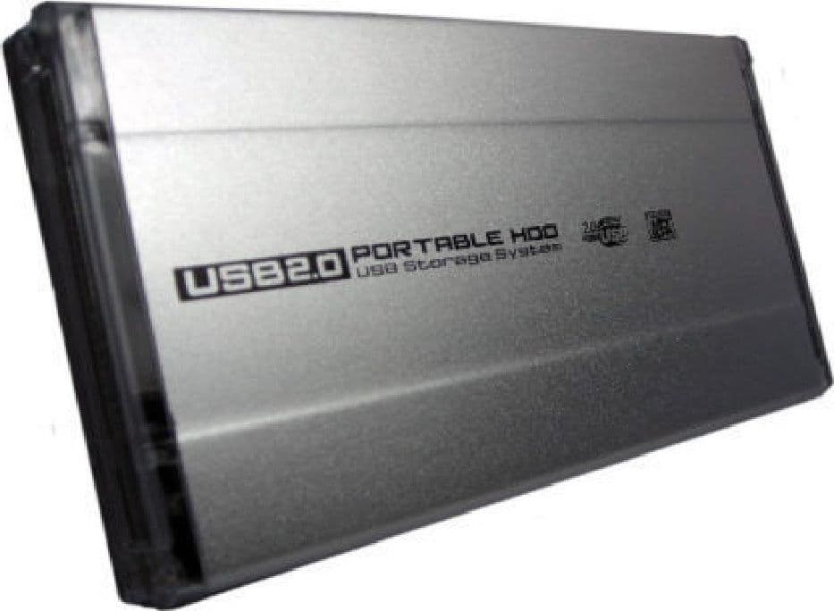 CASE BOX ESTERNO PER HARD DISK HDD 2.5 IDE SATA USB 2.0 SUPER SLIM ALLUMINIO