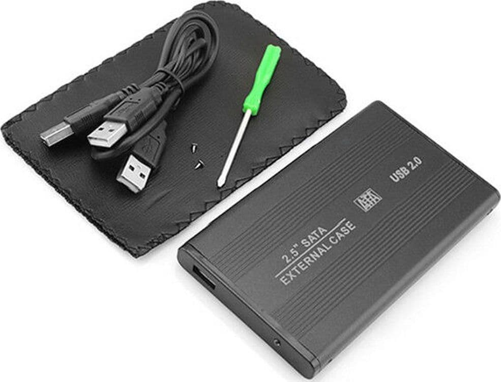 CASE BOX IN ALLUMINIO PER HARD DISK ESTERNO IDE 2.5 CON USB 2.0 CUSTODIA HDD