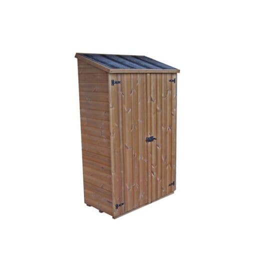 Casetta In Legno Termo-trattato Spessore 19mm Mono Pendenza Con Pavimento 120x60cm THE 1206.01 N Foresta