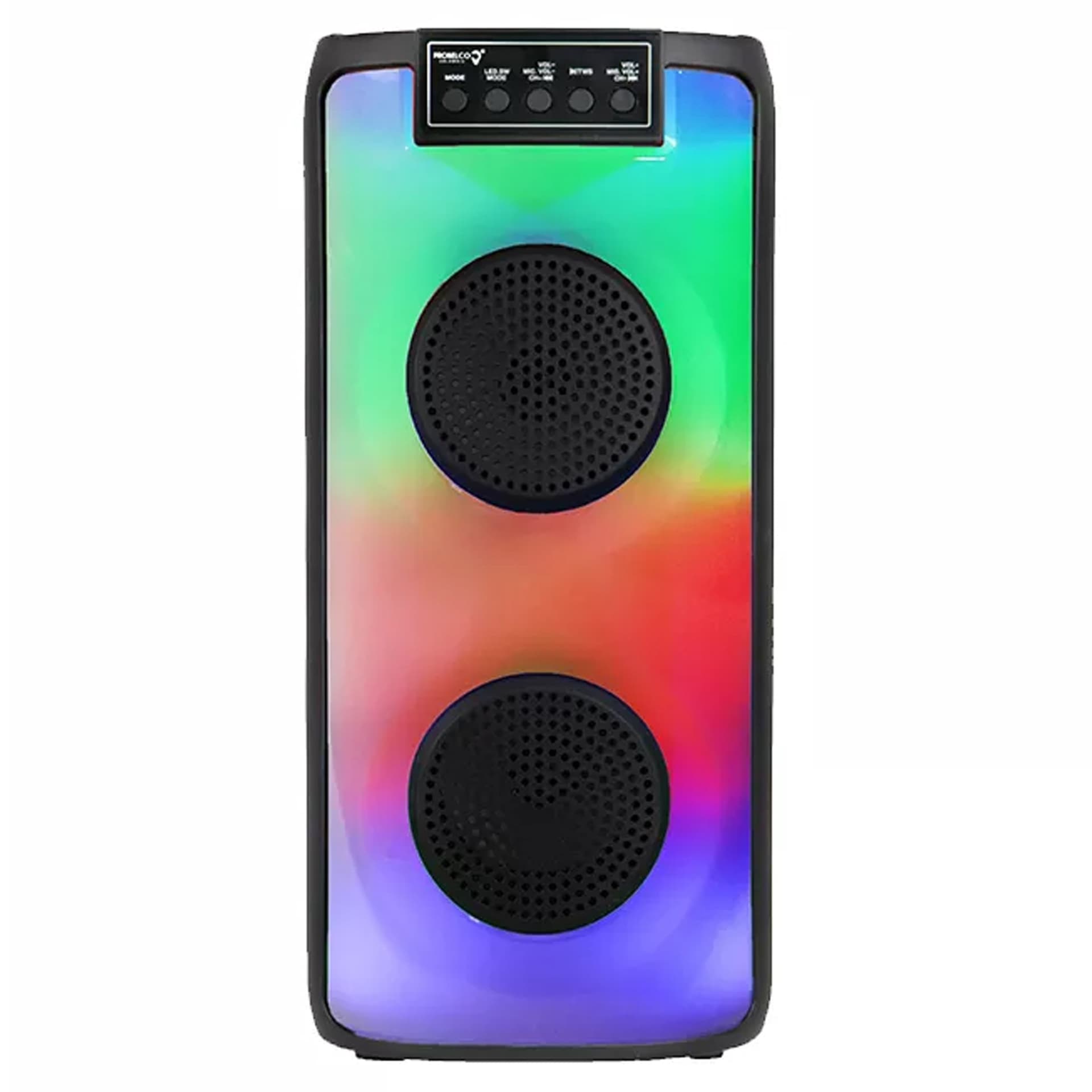 CASSA ALTOPARLANTE SPEAKER CON MICROFONO PER KARAOKE GIOCHI LUCE LED USB AUX 20W