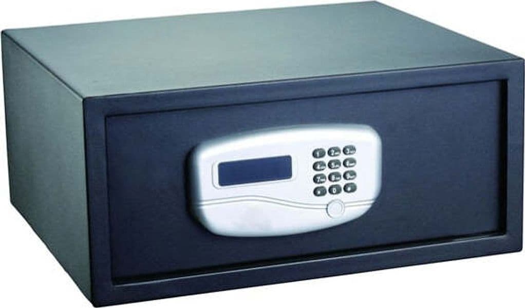Cassaforte di sicurezza - serratura elettronica - 43 2x37x19 5 cm - 10 5 kg - nero - Iternet Cancelleria e prodotti per ufficio/Archivio ufficio e accessori per scrivania/Casseforti portamonete e contabanconote/Piccole casseforti per contanti e assegni Eurocartuccia - Pavullo, Commerciovirtuoso.it
