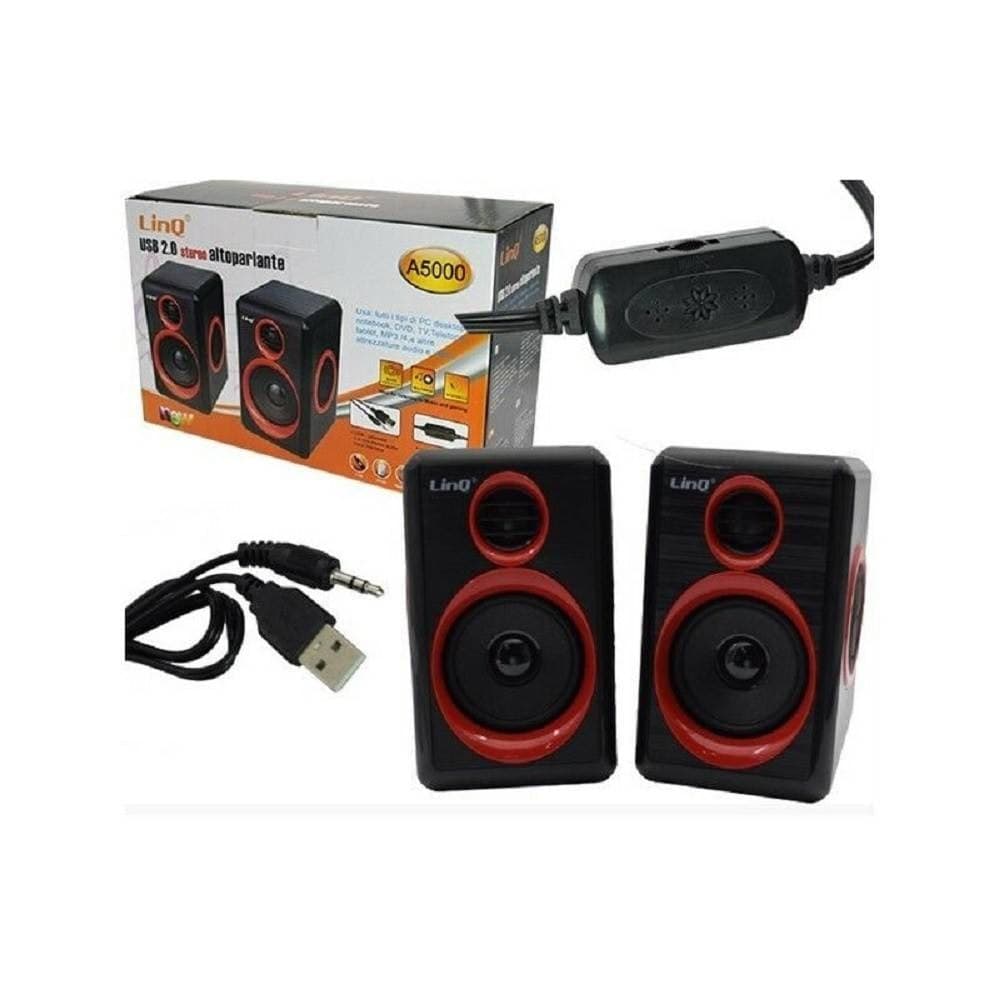 Casse Altoparlanti Stereo Usb 2.0 Pc Dvd Tv Mp3 Tablet Linq A5000 Informatica e Videogiochi > Accessori PC > Casse per PC Trade Shop italia - Napoli, Commerciovirtuoso.it