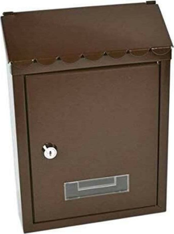 Cassetta Per Posta Marrone In Alluminio Con Chiave 30,5 X 22 Cm Fai da te/Ferramenta/Cassette della posta e accessori/Cassette postali con fissaggio a parete Trade Shop italia - Napoli, Commerciovirtuoso.it