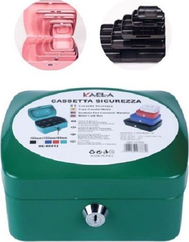 Cassetta Portavalori Cassaforte Di Sicurezza In Metallo Chiavi 20x16x9cm 56835 Fai da te/Sicurezza e protezione/Cassette dei contanti Trade Shop italia - Napoli, Commerciovirtuoso.it