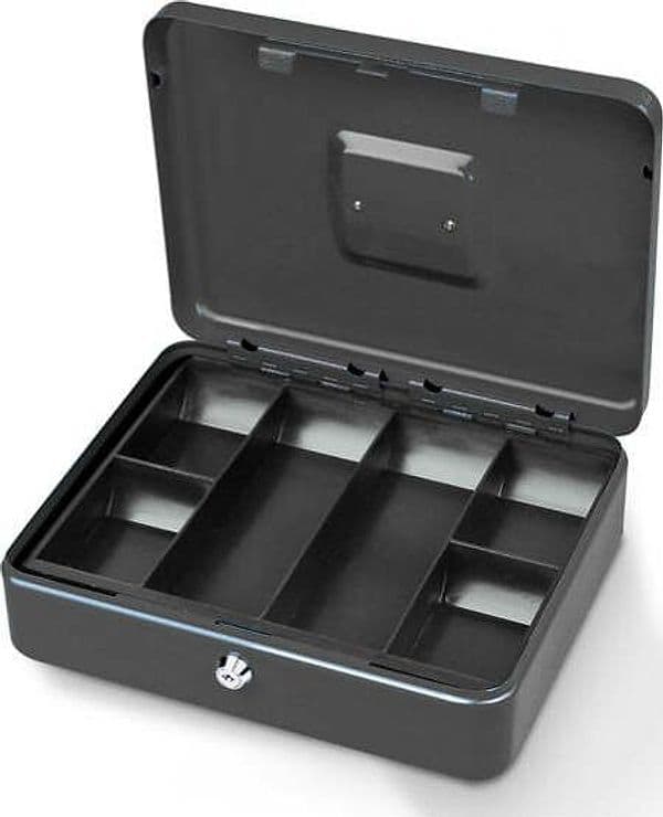 Cassetta portavalori Secur - 37x28x9 cm - grigio chiaro - Metalplus Cancelleria e prodotti per ufficio/Archivio ufficio e accessori per scrivania/Casseforti portamonete e contabanconote/Piccole casseforti per contanti e assegni Eurocartuccia - Pavullo, Commerciovirtuoso.it