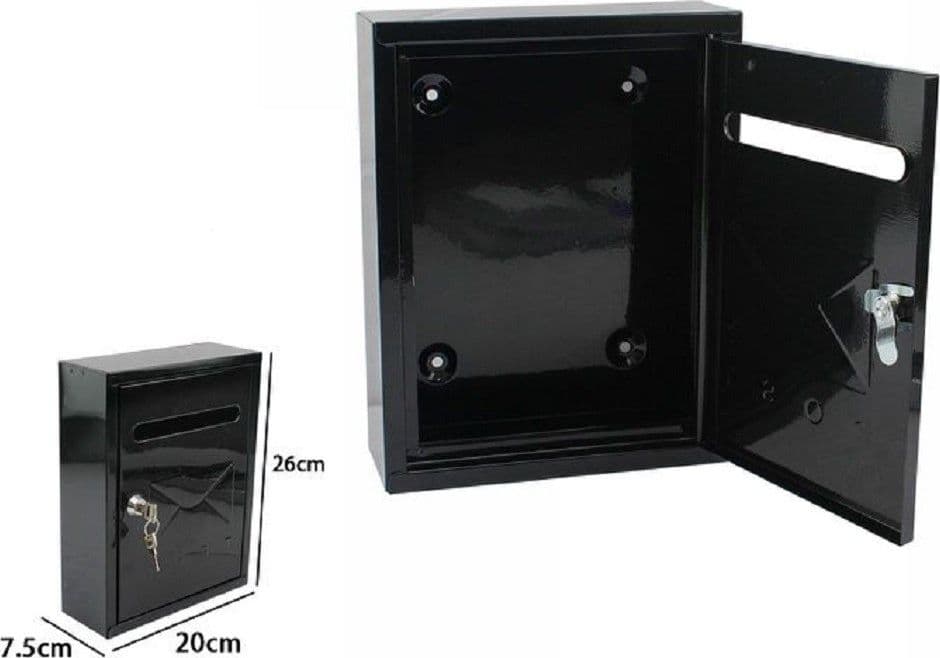 Cassetta Posta Postale Box Lettere In Metallo Da Esterno Nera 26x20x7.5cm 64912 Articoli da Giardino > Arredo giardino > Prodotti Da Esterno Trade Shop italia - Napoli, Commerciovirtuoso.it