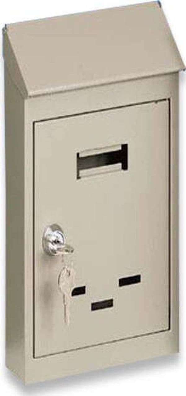 CASSETTA-POSTALE-IN-ACCIAIO-BEIGE-SERRATURA-A-CILINDRO-350X230X80-mm
