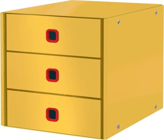 Cassettiera ClickStore Cosy - 3 cassetti - giallo - Leitz Casa e cucina/Arredamento/Studio/Mobiletti e credenze/Cassetti Eurocartuccia - Pavullo, Commerciovirtuoso.it