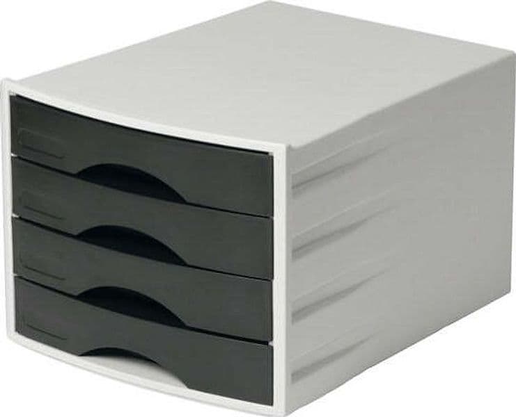 Cassettiera Eco - L 290 x H 230 x P 360 mm - Nero - Durable Casa e cucina/Arredamento/Studio/Mobiletti e credenze/Cassetti Eurocartuccia - Pavullo, Commerciovirtuoso.it