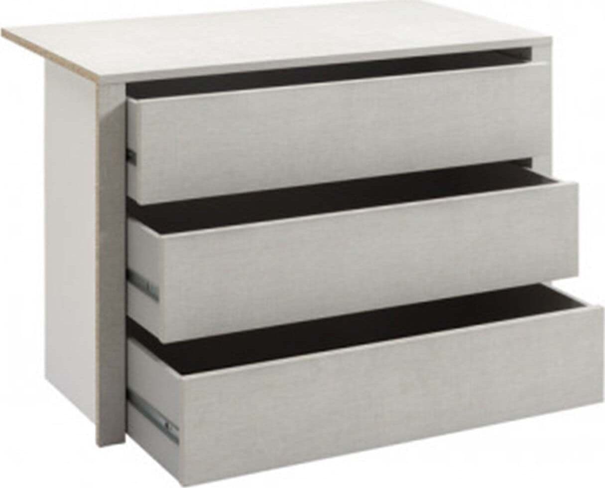Cassettiera interna per armadio con 3 cassetti grigio effetto tessuto 72 x h 69 cm Casa e cucina/Organizzazione interni/Contenitori ceste e cestini/Scatole e bauli/Bauli Decor Space - Altamura, Commerciovirtuoso.it